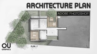 Easy Architecture Plan in Adobe Photoshop [upl. by Lallage]