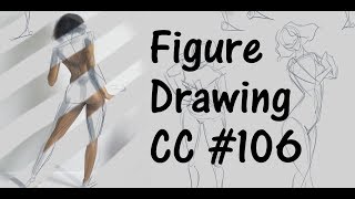 Figure Drawing Practice  Croquis Cafe 106 [upl. by Tcideneb]