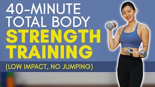 40Minute Total Body Strength Training Low Impact  Joanna Soh [upl. by Niltak82]