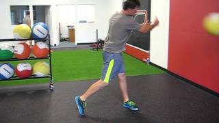 CresseyMedBallcom Rotational Medicine Ball Scoop Toss [upl. by Arahset]