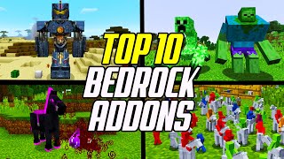 Top 10 Minecraft Bedrock Addons Best Addon Packs Windows 10PE Edition [upl. by Krahmer]