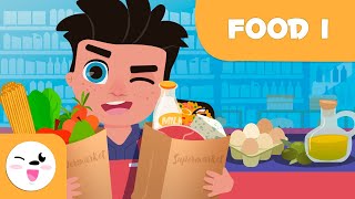 SUPERMARKET FOODS  Part 1  Food Vocabulary for Kids [upl. by Anertak330]