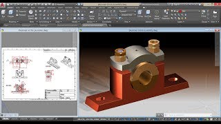 AutoCAD Tutorial  Plummer Block Modeling amp Assembly  Mechanical Drawing [upl. by Anitsirc]