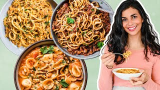 EASY VEGAN PANTRY PASTA RECIPES  quarantine cooking [upl. by Thorndike338]