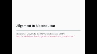 Alignment In Bioconductor [upl. by Okier]