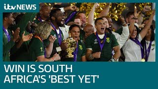 Francois Pienaar South Africas Rugby World Cup victory is countrys greatest yet  ITV News [upl. by Hovey]