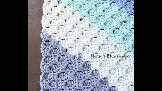 C2C with Half Double Crochet Tutorial using Caron Cotton Cakes [upl. by Clippard]