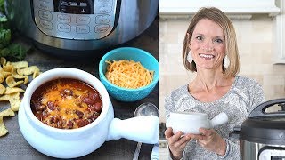 The BEST Instant Pot Chili Recipe [upl. by Eylrac]