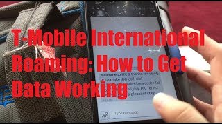 TMobile International Roaming How to Get Data Working [upl. by Ohs]