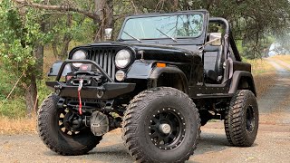 1986 60 LS Powered CJ7 on 37’s [upl. by Atipul685]