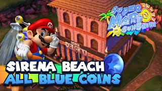 All 30 Blue Coins in Sirena Beach Guide  Super Mario Sunshine  3D All Stars Nintendo Switch [upl. by Maddie298]