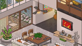 Modern House  HABBO Speed Build Interior🛠 [upl. by Swinton355]