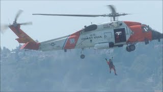 US Coast Guard helicopter rescue demonstration [upl. by Kathlin]