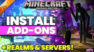 MCPE  BEDROCK  How to install Addons Easy Tutorial [upl. by Siryt]