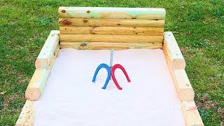 Simple DIY Outdoor Horseshoes Game Pit [upl. by Delcine136]