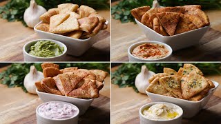 Pita Chips 4 Ways [upl. by Idnahr]