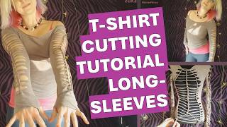 ✂️ How to Cut your Longsleeved shirt in Cool Ways DIY Fashion [upl. by Sharpe949]