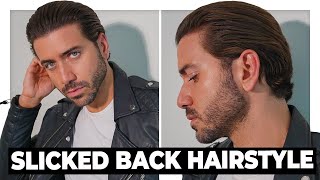 The Perfect Slicked Back Hairstyle Tutorial  Mens Hair 2021 [upl. by Yekcim]