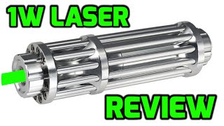 1W 532nm Green Burning Laser Pointer Review [upl. by Ynnig]