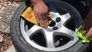 HOW TO POLISH ALUMINUM WHEELS W PEALING CLEAR COAT [upl. by Rramo]