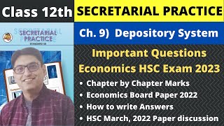 Depository System Important Questions for HSC 2023 [upl. by Corty386]