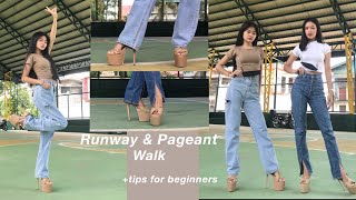 RUNWAY amp PAGEANT WALK TUTORIAL our experiences  Krishia Diaz [upl. by Aracal]