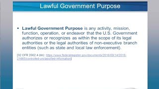 Controlled Unclassified Information  Lawful Government Purpose [upl. by Lawford]