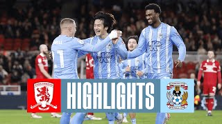 Middlesbrough v Coventry City highlights [upl. by Airitac]