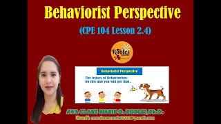 Behaviorist Perspective [upl. by Gorrian]