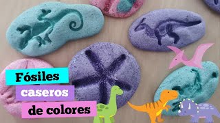 🦕🦖 FÓSILES CASEROS DE COLORES 🦕🦖 [upl. by Schellens546]