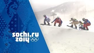 Amazing Big Final  Pierre Vaultier Wins Snowboard Cross Gold  Sochi 2014 Winter Olympics [upl. by Januisz]