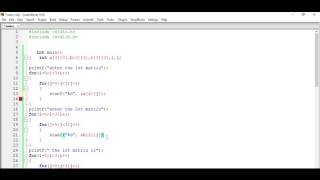 Addition of Two Matrix in C [upl. by Ecidnacal]