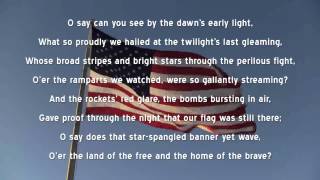 Star Spangled Banner US National Anthem with Lyrics [upl. by Carmen889]