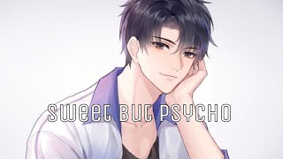 Nightcore↪Sweet but Psycho Lyrics Male Version [upl. by Ehcnalb]