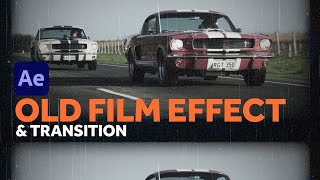 Custom Old Film Effect amp Transition  After Effects Tutorial [upl. by Laius661]