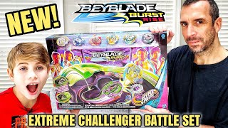 EXTREME CHALLENGER BATTLE SET by Hasbro Beyblade Burst Rise Hypersphere  ReviewUnboxingBattles [upl. by Rennie]