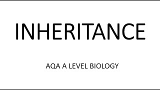 INHERITANCE  AQA A LEVEL BIOLOGY  EXAM QUESTIONS RUN THROUGH [upl. by Aniret]