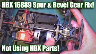 How To Fix HBX 16889 Ravage Bevel amp Spur Gears  Using Non HBX Parts Haiboxing RC Fix [upl. by Alsi]