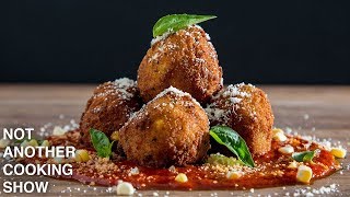 how to make EASY ARANCINI Risotto Balls [upl. by Kimberlyn96]