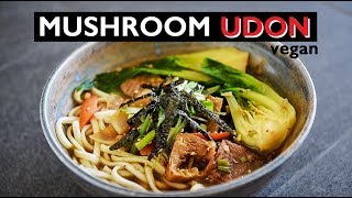 FAST Udon Noodles Recipe  EASY VEGAN RECIPES [upl. by Lrad489]