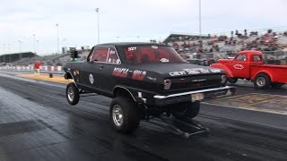 Old School Gasser Drag Racing  ADRL Dragstock [upl. by Berardo]