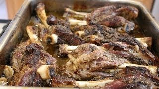 Roasted Lamb Shanks Greek Style [upl. by Sadnac321]