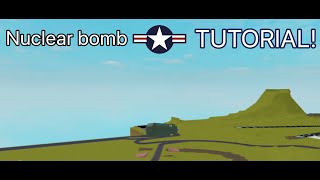 Nuclear Bomb Tutorial plane crazy tutorial showcase Roblox [upl. by Nauqat]