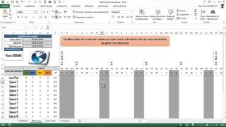 Excel  Comment créer un Gestionnaire dabsences dun service [upl. by Traggat]