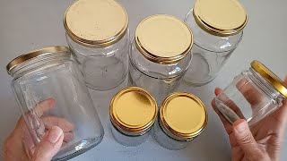 DIY  3 EASY IDEAS with GLASS JARS 🌼 RECYCLING ♻ CRAFTS 😍 FROM TRASH to TREASURE💕 [upl. by Elleved]