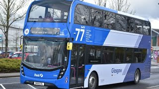 Route 77 visual Glasgow  Glasgow Airport First Glasgow [upl. by Merritt709]