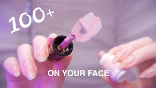 ASMR 100 TRIGGERS on YOUR FACE First Person  NonStop Tingles [upl. by Neehar174]