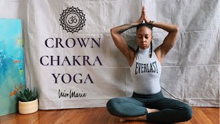 🟣 25 Minute Crown Chakra Yoga  Higher Self SpiritualUniversal Connection 🟣 [upl. by Tirma]