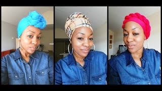 How to tie a Head Wrap  5 Ways [upl. by Macpherson]