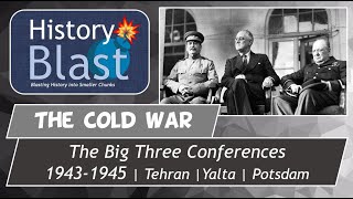 The Big Three Conferences  Tehran Yalta Potsdam  WW2 Ends Cold War Begins [upl. by Ayekam]